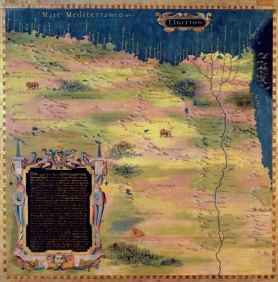 Map of Sixteenth Century Egypt, from the 
